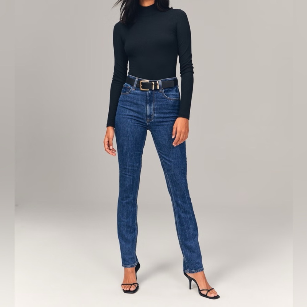 Abercrombie & Fitch The Slim Straight Ultra High Rise Jeans, 28, NWT